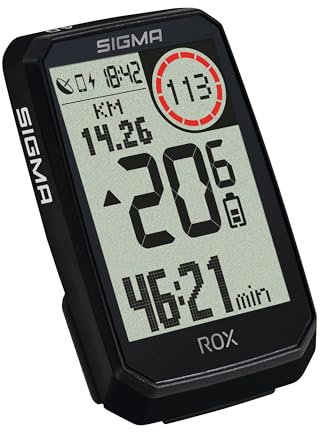 SIGMA ROX 4.0 Endurance Black Sensor Set | Fahrradcomputer kabellos GPS & Navigation inkl. Geschwindigkeits-, Herz- und Trittfrequenzsensoren & OVERCLAMP Butler | 41 h Akkulaufzeit| E-Bike kompatibel