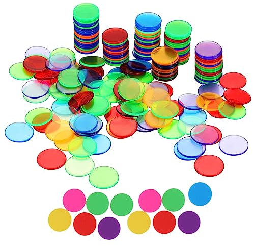 YARNOW Gettoni da in 19Mm per Insegnamento della Matematica Set da 200 per Bambini e Giochi Bingo