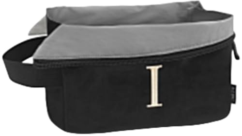 Sac de Toilette de Voyage A-Z BAG Ultraléger Pèse Seulement 60 Grammes Ouverture Totale pour Salle de Bain Camping Gym Résistant à l'eau Idée Cadeau (I, Noir)
