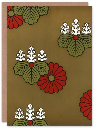 Artery8 GA and MA Audsley Art Card Vintage Floral Japanese Pattern