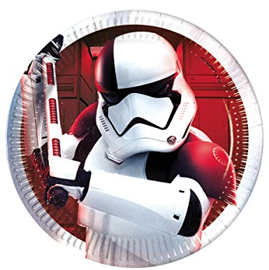 Procos- Star Wars Assiette métallique 20 cm Episode 8, 5PR88549, Multicolore, Taglia Unica