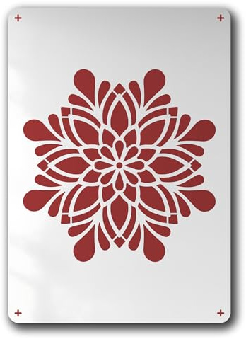 Schablone Mandala Blume Stern - BE83