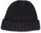 FosterNatur, Merino Damen/Herren Mütze Dickripp, 100% Wolle (Schwarz)