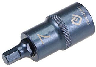 sourcing map 1/2 Drive x H7 (7mm) Hex Bit Socket, S2 Steel Bits, CR-V Sockets Metric 2 Length (for Hand Use Only) Blue