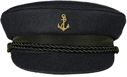 MADSea Elbsegler Premium Tuch mit Motivpin Anker goldfarben schwarz Pin, Größe:63, Pins:Anker goldfarben