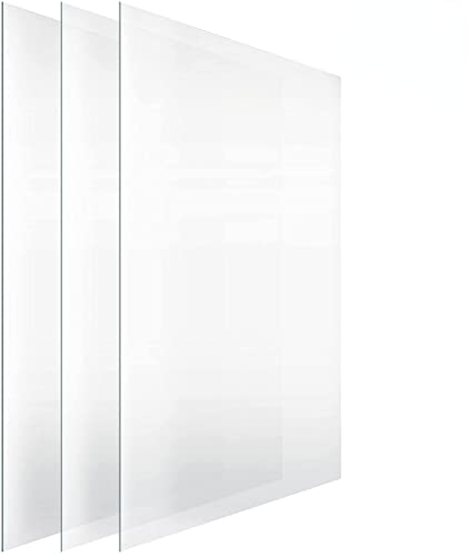 Langdon House Picture Frame Glass Replacements (Crystal Clear, 6x4, 3 Pack) High-Definition Glass Sheet