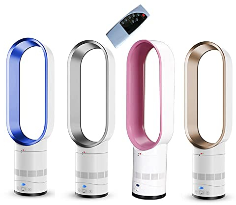 HLILY Ventilador Sin Aspas Ultra-silencioso Oscilante De Suelo-pie, Enfriador De Aire Con Mando A Distancia, Portátil Con Iones Negativos Para Hogar/Oficina (Cuatro Colores)