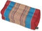 Handelsturm Thai Nackenkissen festes Kissen für Entspannung Massage und Meditation mit Füllung aus Kapok 35x15x10 cm (blau & rot)
