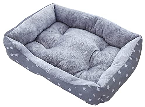 MagiDeal Haustier Katze Hundebett Warmes wärmendes Haustierbett Schlafbett Hundebett Bequem für Katzen Hunde - Grauer Stern L