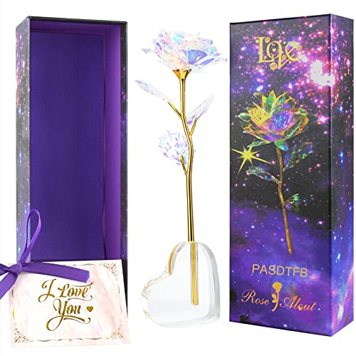 Muttertagsgeschenke für Mama Ewige Rose Geschenke für Frauen Galaxy Rose Geburtstagsgeschenk für Frauen Infinity Rosen Geschenke für Mama Schwester Geschenk Freundin Jahrestag Hochzeit Vergoldete Rose