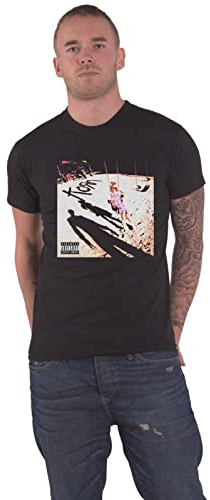KORN T Shirt Self Titled Album Band Logo Nue offiziell Herren Schwarz M
