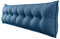 VERCART Couchkissen Groß Dekokissen Kopfteil Gepolstert Kissen Rückenlehnen Sofakissen Lesekissen Perfekt als Unterstützend Rückenkissen Bett Lendenkissen Wandkissen Abnehmbarem Leinen Blau 200cm