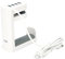 KIWIFOTOS Headphone Stand with USB Port, 2 in 1 Headset Holder Mount PC Gaming Headphone Hanger Hook with 4 USB Ports Desk Accessories Organizer- White