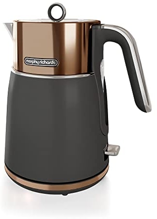 Morphy Richards Signature Opulent Jug Kettle, 1.5L, 3KW Rapid Boil, Removable Filter, 360 Cordless Base, Steel Body, Copper, 100742