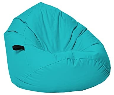 Momiralland Sitzsack Tropfenform Kastanie - für Kinder & Erwachsene – Indoor wie Outdoor da er Wasserfest ist– füllung EPS Perlen. (Türkis, XL - Durchmesser 77 cm für Kinder)