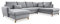 MIUFORM Ecksofa U-Form mit Schlaffunktion und Bettkasten | Scandic Lagom | Wohnlandschaft, Sofa U Form, Couch (Hellgrau, Rechts Ausgerichtet)