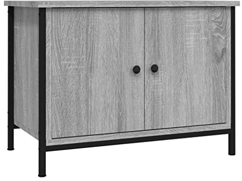 vidaXL Mobile TV con Ante Grigio Sonoma 60x35x45 cm Legno Multistrato