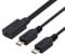 NFHK Câble de charge répartiteur USB-C femelle CC 5 V vers double micro USB 5 broches mâle
