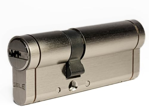 JELE 30x50 mm Schließzylinder,Haustürzylinder, 1 Eigentumskarte, 4 Wendeschlüssel, Schließzylinder für Innen- und Außentüren, Anti-Knack, Dietrichschutz, Anti-Bumping.