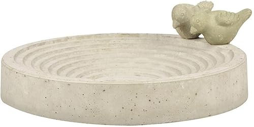 Home Deco London Outdoor Bird Baths | Free Standing | Wild Bird Bath | Outdoor Garden Feeder (Concrete Natural Bird Bath)