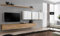 All4All Wohnwand SW VII mit Lamellen- Wohnzimmermöbel - Schrankwand für Wohnzimmer - Wohnzimmerschrank - Anbauwand Hängend - Modern - Mediawand - Möbel - Tv-Board - Weiß+Wotan - 21