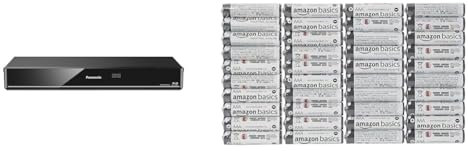 Panasonic DMR-BWT850EB Smart Network 3D Blu-ray DiscTM Recorder with Twin HD - Black & Amazon Basics AAA Alkaline Batteries, Industrial Triple A, 5-Year Shelf Life, 40 Count (Pack of 1)
