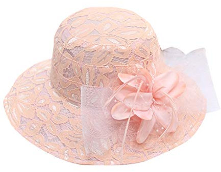 TDEOK Casquette De Baseball Noir Bridal Tea Party Chapeau de Mariage De Cowboy Adulte (Pink, One Size)