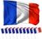 Brelet - Bandera francesa (90 x 150 cm, 10 unidades, bandera francesa, 14 x 21 cm), diseño de bandera francesa para juegos olímpicos, fiestas desfiles, partidos de fútbol, decoraciones de jardín