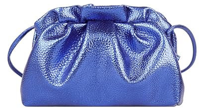 QLPOU Damen Y2k Wolkenförmige Knödeltasche Mode geraffte Tasche Clutch Geldbörse Clip Schulter Handtasche Elegant Bankett Tasche, Blau