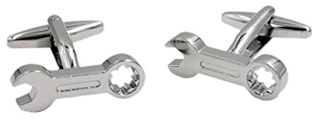 Socket Spanners Design Cufflinks in a Personalised Engraved Cufflink Box