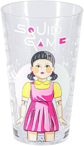 Squid Game Paladone Red Light Colour Changing Glass Drinkware - Offizielles Lizenzprodukt für TV-Serien-Fans und Geschenk für Sammlungen, Sammler, Becher für Tintenfischspiel-Fans
