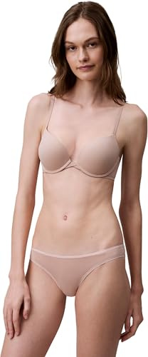 Calvin Klein Damen Plunge BH mit Push-Up, Beige (Cedar), 70D