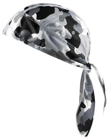 IKOPFLN Modische Bandana Cap, Bandana Herren für Biking, Fahrrad, Motorrad - Unisex Kopftuch mit UV-Schutz, als Kopfband, Halstuch, Schlauchtuch, Piratentuch Herren