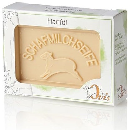 Schafmilchseife Ovis Verpackt 100g Hanföl Naturseife Seife Schafmilch Ohne Zusätze Empfindliche Haut Reinigung und Pflege