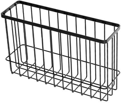 FytStycale Iron Wire Hanging Storage Basket, Kitchen Cabinet Door Storage Box, Mesh Holder Book Shelf, L