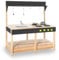 Mud Kitchen Playset for, Outdoor Wooden Toy Play Kitchen Set for Boys and Girls, Kitchen Accessories and Garden Sink, Outdoor Toy for Kids (Black1)