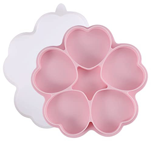 FELTECHELECTR 1 Satz bedeckte Kuchenform Mikrowelle Gadgets Toaster Versiegelung Duo herzsilikonformen easy putz Silikonform für Fondant Lebensmittelschale aus Silikon Herzform Kieselgel Rosa
