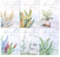 ZXMNBH 20 Stück/Packung Blauer Farn Sternenlicht PET Aufkleber für Scrapbooking Kit Wasserdicht Klar Aufkleber Junk Journaling Supplies Journals Tagebuch Planer Collage Laptop Papier Basteln
