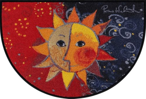 Salonloewe Rosina Wachtmeister Fußmatte Sole Nuovo 60 x 85 cm Katzen bunt witzig Eingangs-Matte Fußabtreter waschbar