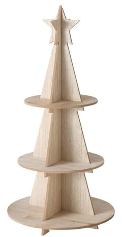 Etagere Christmas Tree Natur braun Holz Dekoetagere Weihnachtsbaum Tannenbaum
