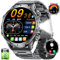 LIGE Smartwatch Uomo con Torcia LED/800mAh, 1.85'' HD Orologio Smartwatch con Chiamata Bluetooth, IP68 Impermeabile 110+ modalità Sportive per Android iOS