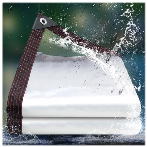 Telone trasparente per gazebo Telo Impermeabile Esterno Tarpaulin Copertura telo balcone con occhielli Teloni Protettivo PVC per Giardino Piscina Legno piante(5x3m)