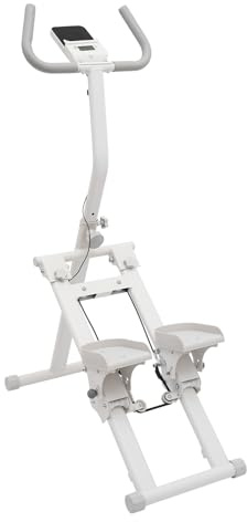 Klappbare Vertikale Klettermaschine Treppensteiger Stepper mit 3 Widerstandsstufen, Einstellbarer Höhe Kletter-Stepper-gerät mit 4 Pedalwinkeln, Vertical Treppenstepper mit Digitale Bildschirm