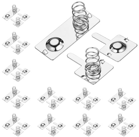 12 Pairs AA Battery Springs Contacts, Negative to Positive Conversion Battery Spring Plate for Electronic Devices and Remote Control Charger