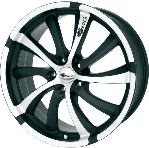 Brock B23 schwarz-matt front-poliert 8,5x20 ET35 5.00x114.00 Hub Hole 72.60 mm - Alu felgen