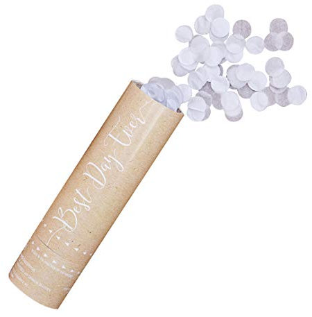 Ginger Ray Perfekt für jede Hochzeitskanone Shooter Kraft Weiß Konfetti Druckluft