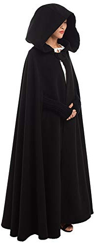 GRACEART Women's Hood Woolen Cape Bridal Wedding Winter Cloak Plus Size Thick Coat