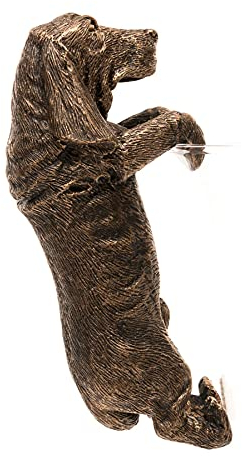 Pot Buddies Decorative Basset Hound Pot Hanger Ornament - Bronze Color