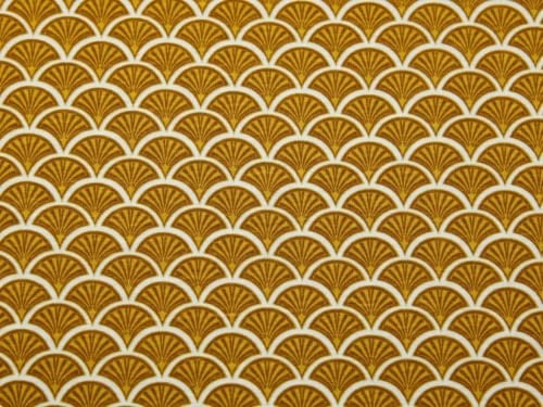 Pulbeschichteter Jersey-Stretch-Strickstoff, goldfarben, Meterware