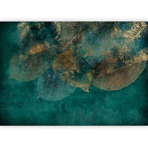 murando - Papier peint panoramique artistique 350x256 cm - Revêtement mural décoration pour chambre salon cuisine - Design unique et moderne - Turquoise jaune vert - f-A-10007-a-a